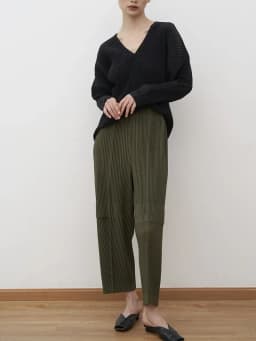 YUDX Miyake Pleated Cargo Pants 2025 New Women's Pocket Style Pleated Casual Pants Wide Leg Ankle-Length Pants