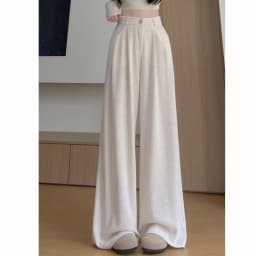 2025 Women Korean Fashion High Waist Pants Girls Retro Casual Straight Leg Trousers Lady Fashion Daily Solid Thin Pants