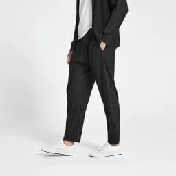 Pleats Original Pleated Pants Men's 2024 Summer Casual Drape Tapered Nine-minute Pants Drawstring Radish Small Leg Casual Pants