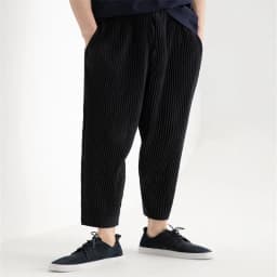 Pleats Original Pleated Pants Men's 2024 Summer Casual Drape Tapered Nine-minute Pants Drawstring Radish Small Leg Casual Pants