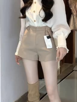 High Waist Khaki Suit orts Women's Loose Wide Leg Pants Casual A-Line Pants Autumn Winter plus Size Retro Sle Commute