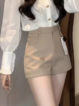 High Waist Khaki Suit orts Women's Loose Wide Leg Pants Casual A-Line Pants Autumn Winter plus Size Retro Sle Commute