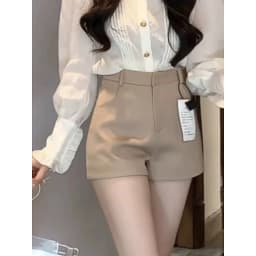 High Waist Khaki Suit orts Women's Loose Wide Leg Pants Casual A-Line Pants Autumn Winter plus Size Retro Sle Commute