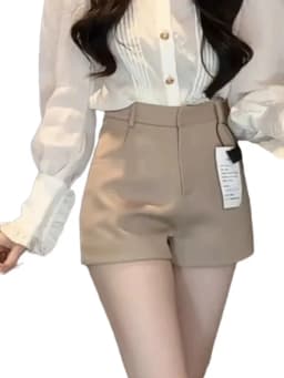 High Waist Khaki Suit orts Women's Loose Wide Leg Pants Casual A-Line Pants Autumn Winter plus Size Retro Sle Commute