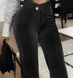 Elegant Warm Winter and Autumn Pants for Women Clothes 2023 Fashion Versatile Loose Fitting Stripe Casual Trousers Y2k Female