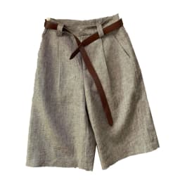 Fashion Straight Knee-Length Pants Women's Summer Thin High Waist Casual Pants Korean Simple Commute Solid Suit Pants