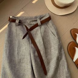 Fashion Straight Knee-Length Pants Women's Summer Thin High Waist Casual Pants Korean Simple Commute Solid Suit Pants