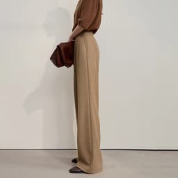 AMII Minimalist Pants For Women 2026 Winter New Solid Color Knitted Wide-leg Pants Commuter Ladies Trousers Clothing 12544045