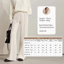 AMII Minimalist Pants For Women 2026 Winter New Solid Color Knitted Wide-leg Pants Commuter Ladies Trousers Clothing 12544045