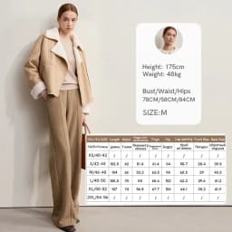 AMII Minimalist Pants For Women 2026 Winter New Solid Color Knitted Wide-leg Pants Commuter Ladies Trousers Clothing 12544045