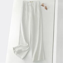Oversize Linen Wide Leg Pants Womens Casual Straight Pantalones Spring Korean Fashion Spodnie Loose High Waist Trouses New