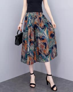 Elegant Women's Pants Summer Fashionable Printed Long Pants Loose Comfortable prnited Pants