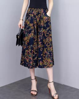 Elegant Women's Pants Summer Fashionable Printed Long Pants Loose Comfortable prnited Pants