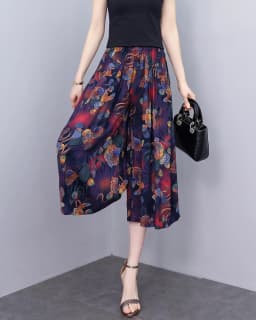 Elegant Women's Pants Summer Fashionable Printed Long Pants Loose Comfortable prnited Pants