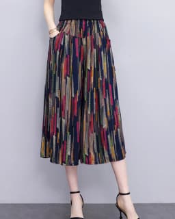 Elegant Women's Pants Summer Fashionable Printed Long Pants Loose Comfortable prnited Pants