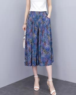Elegant Women's Pants Summer Fashionable Printed Long Pants Loose Comfortable prnited Pants