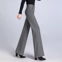 Women's Woolen Wide Leg Pants Autumn Winter Thicken High Waist Casual Straight Pants High End Office Lady Elegant Wool Trousers