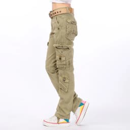 Cotton Pantalon Femmes 2026 Men Women Workout Military Multi-Pocket Baggy Cargo Pants Loose Straight trousers Hip Hop Pants 3362