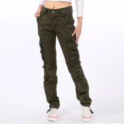 Cotton Pantalon Femmes 2026 Men Women Workout Military Multi-Pocket Baggy Cargo Pants Loose Straight trousers Hip Hop Pants 3362