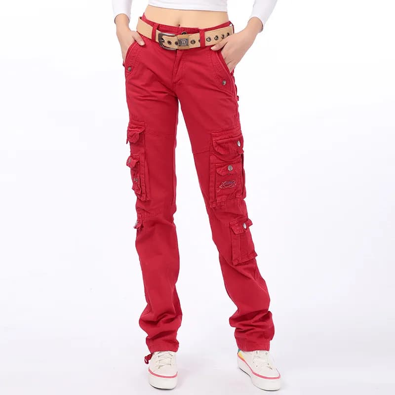 Cotton Pantalon Femmes 2026 Men Women Workout Military Multi-Pocket Baggy Cargo Pants Loose Straight trousers Hip Hop Pants 3362
