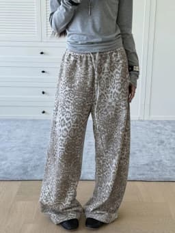 Jmprs Y2K American Leopard Pant Women Hip Hop High Waist Streetwear Retro Trousers Harajuku Fall Winter Casual Bf Lace Up Pants