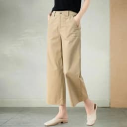 Slimming High Waist Wide Leg Pants Nine Points Loose Fit Casual Straight Leg Thin Summer Trousers for Women Korean Style