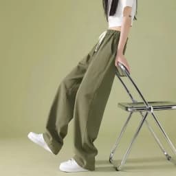 Slimming High Waist Wide Leg Pants Nine Points Loose Fit Casual Straight Leg Thin Summer Trousers for Women Korean Style