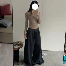 Deeptown Vintage Oversized Basic Women Sweatpants Wide Leg Korean Fashion Baggy Harajuku Pants Jogging Hip Hop Trousers Autumn