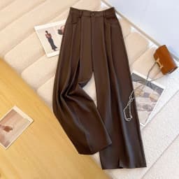 Spring Autumn Female Tailoring Trousers Work Women's Dress Pants Fluid Office Wide Leg New in Classic High Quality 90s Aesthetic