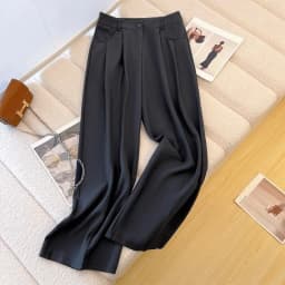 Spring Autumn Female Tailoring Trousers Work Women's Dress Pants Fluid Office Wide Leg New in Classic High Quality 90s Aesthetic