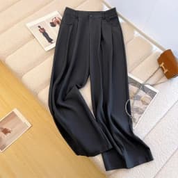 Spring Autumn Female Tailoring Trousers Work Women's Dress Pants Fluid Office Wide Leg New in Classic High Quality 90s Aesthetic