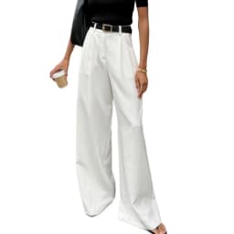 Women Spring Fashion Stright Wide Leg Long Pants High Waist White Pants Fashion Women Clothes Pants Female Trousers