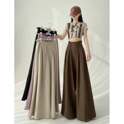 MEXZT Streetwear Wide Leg Pants Women Korean Black High Waist Suit Pants Summer Fashion Elegant Lace Up Straight Trousers New