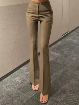 Office New Slim High Waisted Suit Pants Korean Fashion Women's Casual Bootcut Pantalones Wide Leg Straight Elegant Trousers