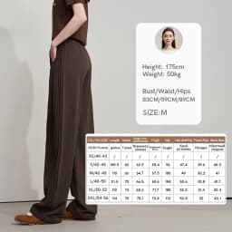 AMII Minimalist 2025 Autumn New Arrival Lady Wide Leg Pants Loose Pure Cotton Knitted Casual Trousers Women Clothing 12523098