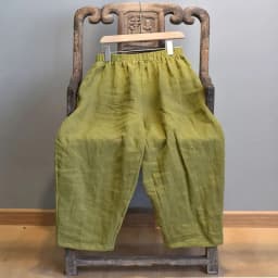 High Quality Cotton Linen Harem Pants Women New 2024 Autumn Vintage Style Solid Color Loose Female Ankle-length Casual Pant M182