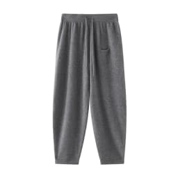 Women Cashmere Pants Autumn Winter Casual Loose Long Bloomers 100% Cashmere Knit Pants Chic Drawstring Pocket Cashmere Trousers