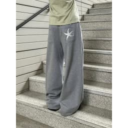 Women's Embroidered Fleece Lined Thickened Pocket Pants Autumn Winter Casual Trousers Neutral Style Long Pants Composite Fabric