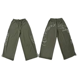 ROKBBK-K Glitter High Waist Wide Leg Pants Women's Street Dance Casual Loose Fashion Cotton Drill Lettering Trousers