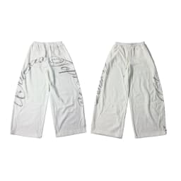 ROKBBK-K Glitter High Waist Wide Leg Pants Women's Street Dance Casual Loose Fashion Cotton Drill Lettering Trousers
