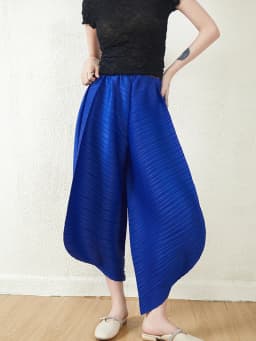 Miyake Pleated Bloomers Women Big Size High Waist Harem Pants Korean Fashion Loose Casual Wide Leg Trousers