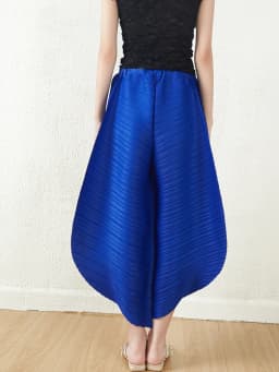Miyake Pleated Bloomers Women Big Size High Waist Harem Pants Korean Fashion Loose Casual Wide Leg Trousers