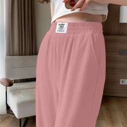 Ice Silk Slim Wide Leg Pants Women High Waist Loose Casual Thin Summer Drapey Straight Cut Trousers Korean Style Commute