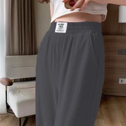 Ice Silk Slim Wide Leg Pants Women High Waist Loose Casual Thin Summer Drapey Straight Cut Trousers Korean Style Commute