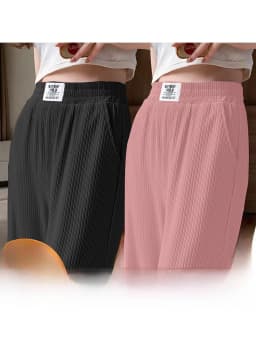 Ice Silk Slim Wide Leg Pants Women High Waist Loose Casual Thin Summer Drapey Straight Cut Trousers Korean Style Commute