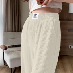 Ice Silk Slim Wide Leg Pants Women High Waist Loose Casual Thin Summer Drapey Straight Cut Trousers Korean Style Commute