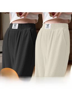 Ice Silk Slim Wide Leg Pants Women High Waist Loose Casual Thin Summer Drapey Straight Cut Trousers Korean Style Commute
