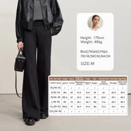 Amii Casual Women's Pants 2025 Winter New Thicken Cotton Warm Elastic High Waist Sollid Versatile Wide Leg Trousers 12544138