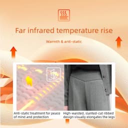 Amii Casual Women's Pants 2025 Winter New Thicken Cotton Warm Elastic High Waist Sollid Versatile Wide Leg Trousers 12544138