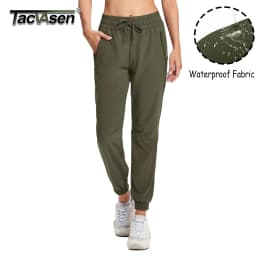 TACVASEN Women's Waterproof Quick Dry Hiking Pants Lightweight Stretch Joggers With Pockets Outdoor Travel Summer Athletic Pant